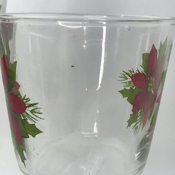 Better Homes & Gardens 5 Poinsettia Glass Votive Candle Holders Christmas Decor - Picture 9 of 12